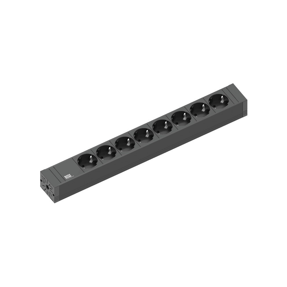 Prelungitor Bachmann Connect Line, 8 x Schuko, cordon 2 m, negru