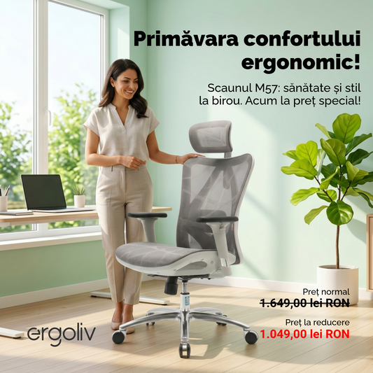 Scaun ergonomic full mesh M57 ergoliv, alternativa la Herman Miller