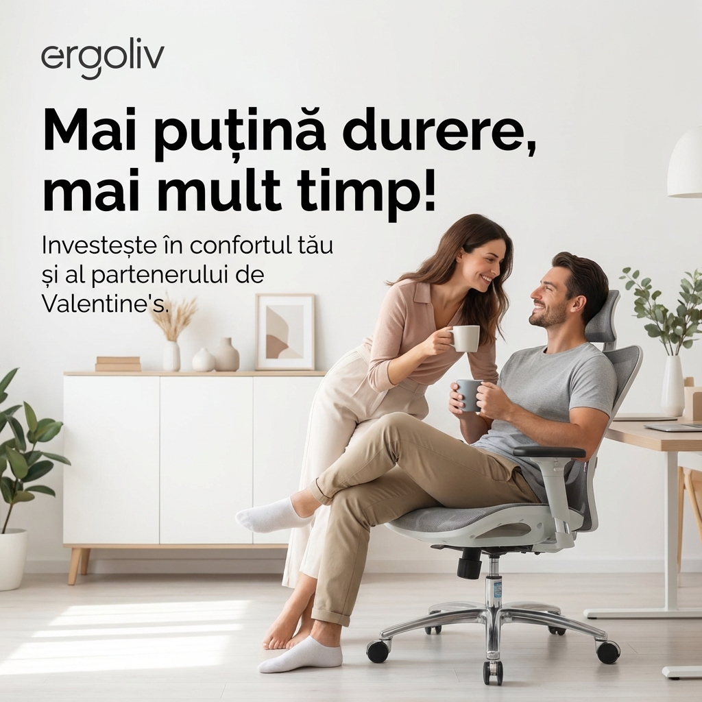 Scaun ergonomic ergoliv prezentat ca idee de cadou