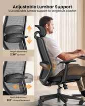 ProtoArc EC200 lumbar support, adjustable in height and depth · ergoliv