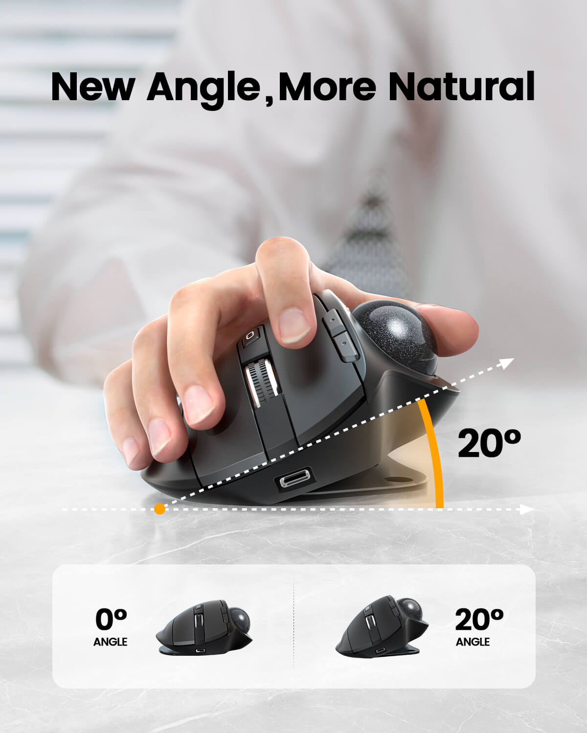 ProtoArc EM01 NL angle set to 0° or 20° · ergoliv