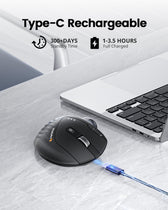 ProtoArc EM01 NL charging over USB-C · ergoliv