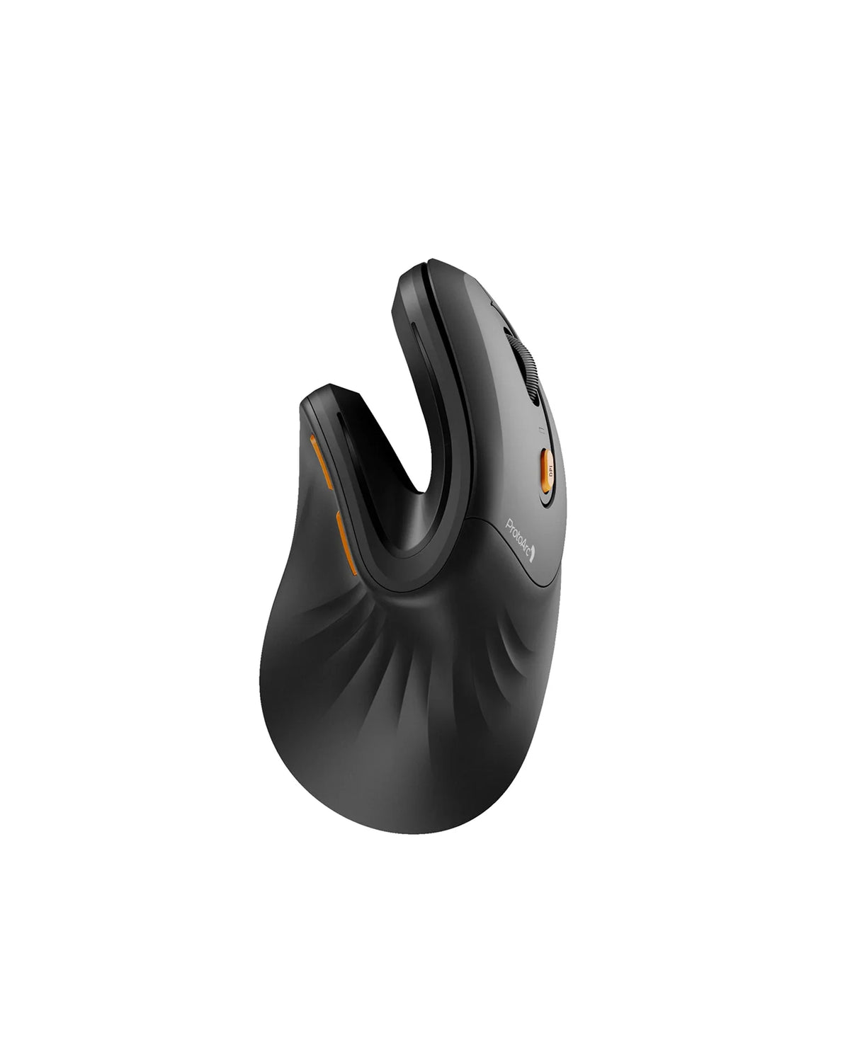 ProtoArc EM11 NL vertical mouse, black with orange accents · ergoliv