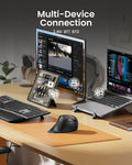 ProtoArc EM11 NL connected to a laptop and a tablet · ergoliv