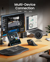 ProtoArc EM11 Pro connected to three devices · ergoliv