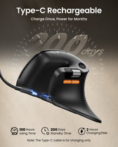 ProtoArc EM11 Pro charging over USB-C · ergoliv