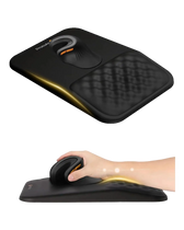 ProtoArc MP50 ergonomic mouse pad with wrist rest, black · ergoliv