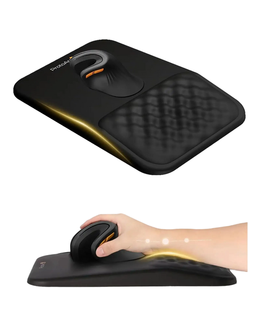 ProtoArc MP50 ergonomic mouse pad with wrist rest, black · ergoliv
