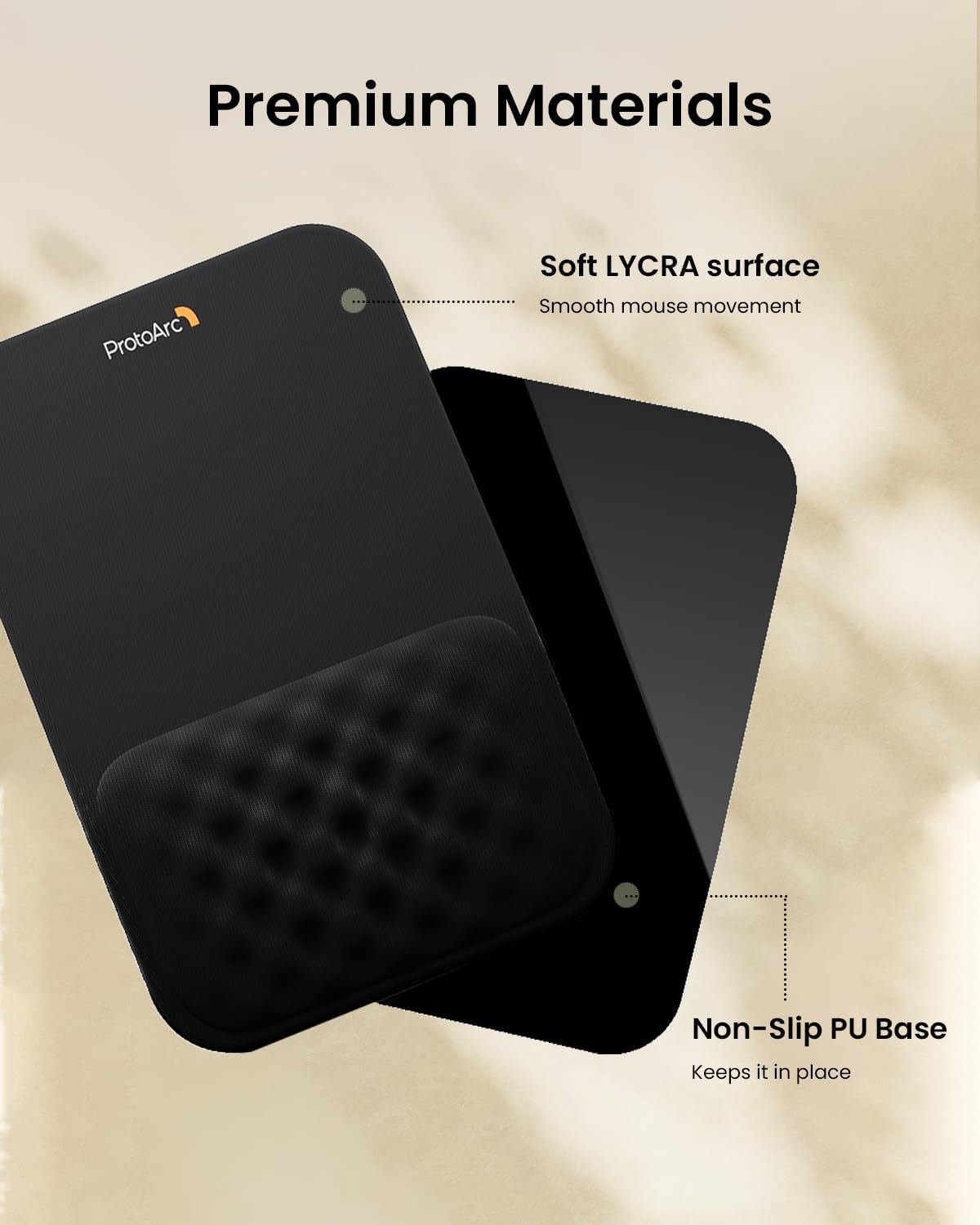 Suprafața din Lycra și baza antiderapantă ProtoArc MP50